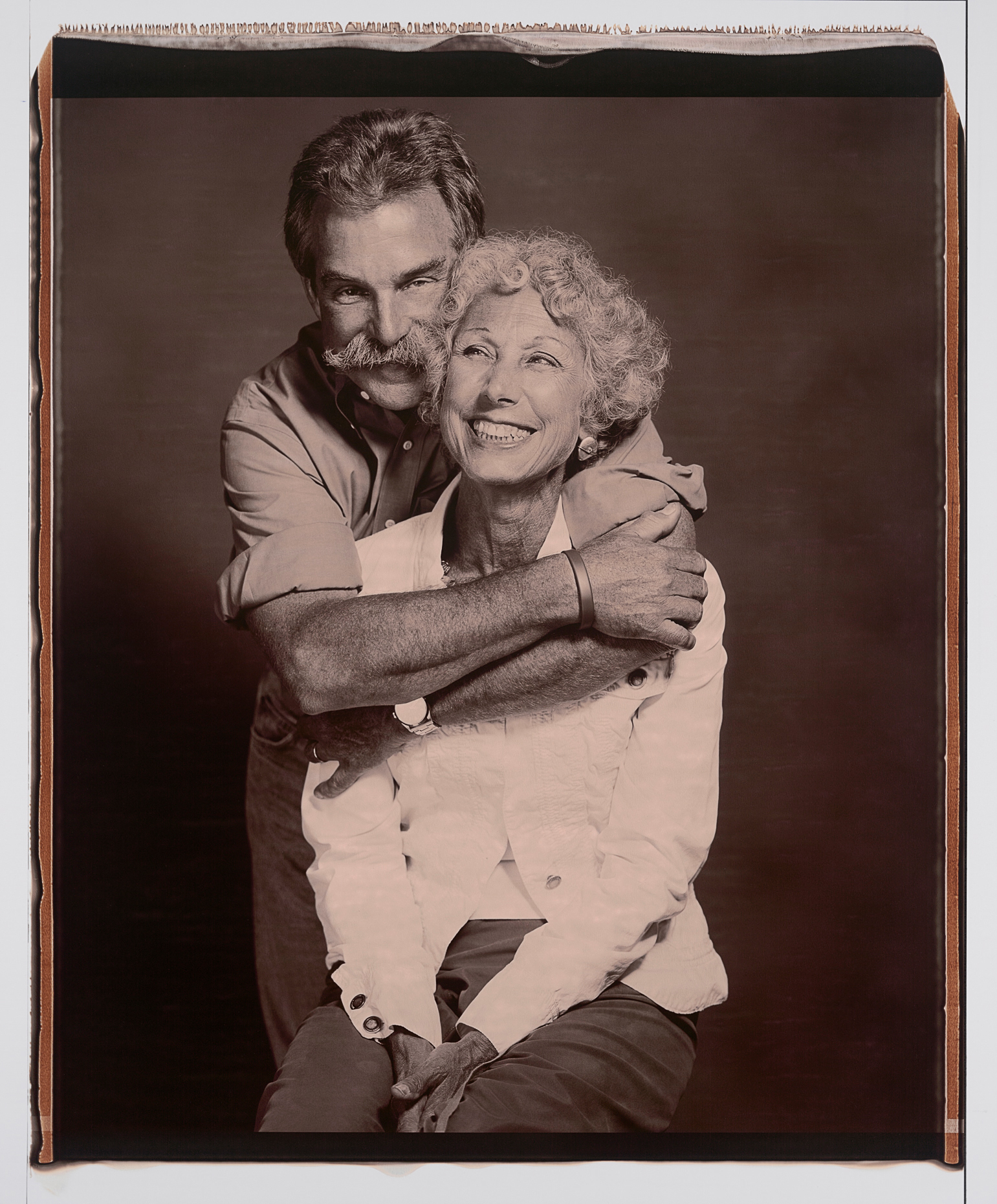 20x24" Black & White Polaroid portrait of married couple