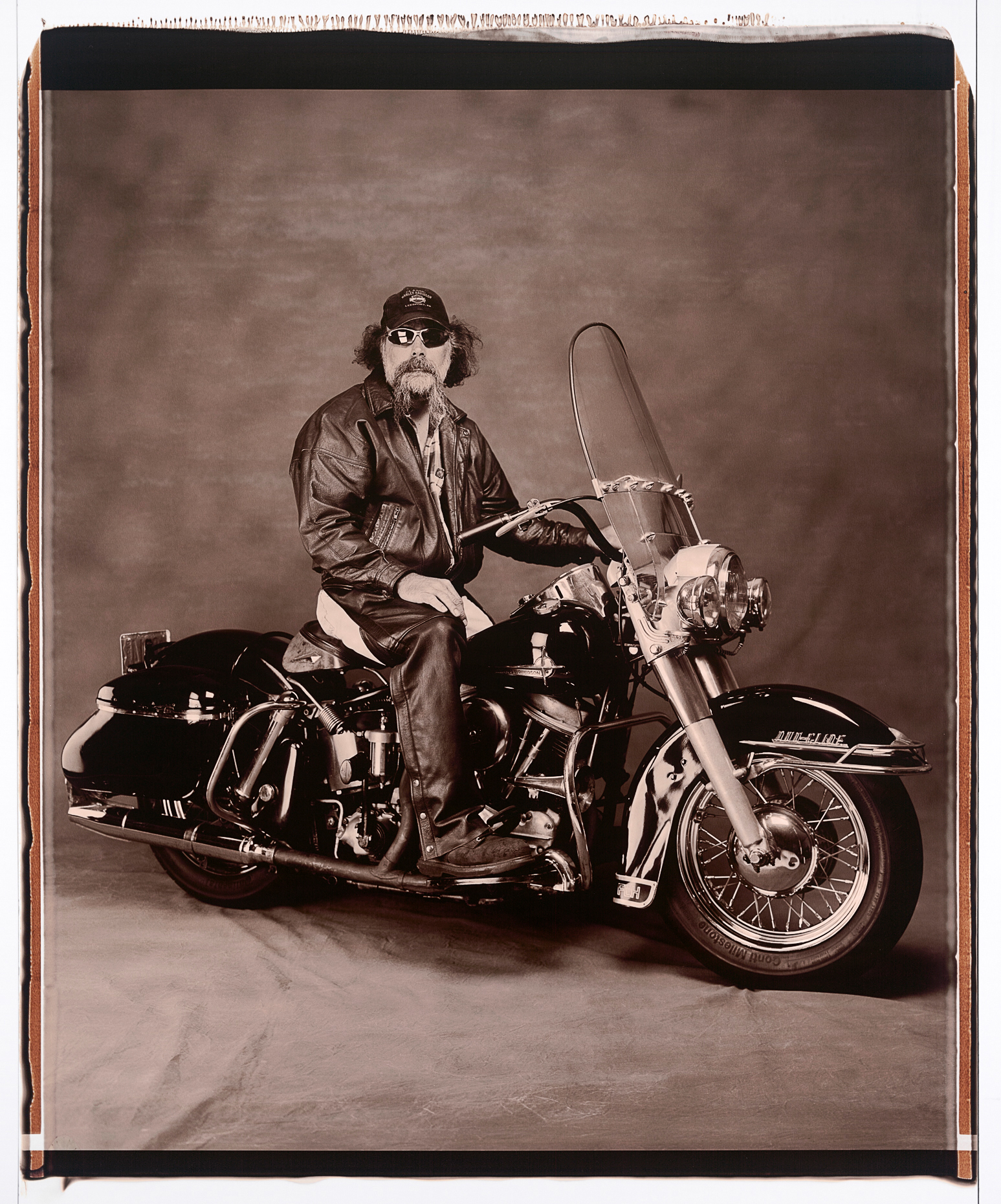 20x24" Black & White Polaroid portrait of lone male subject