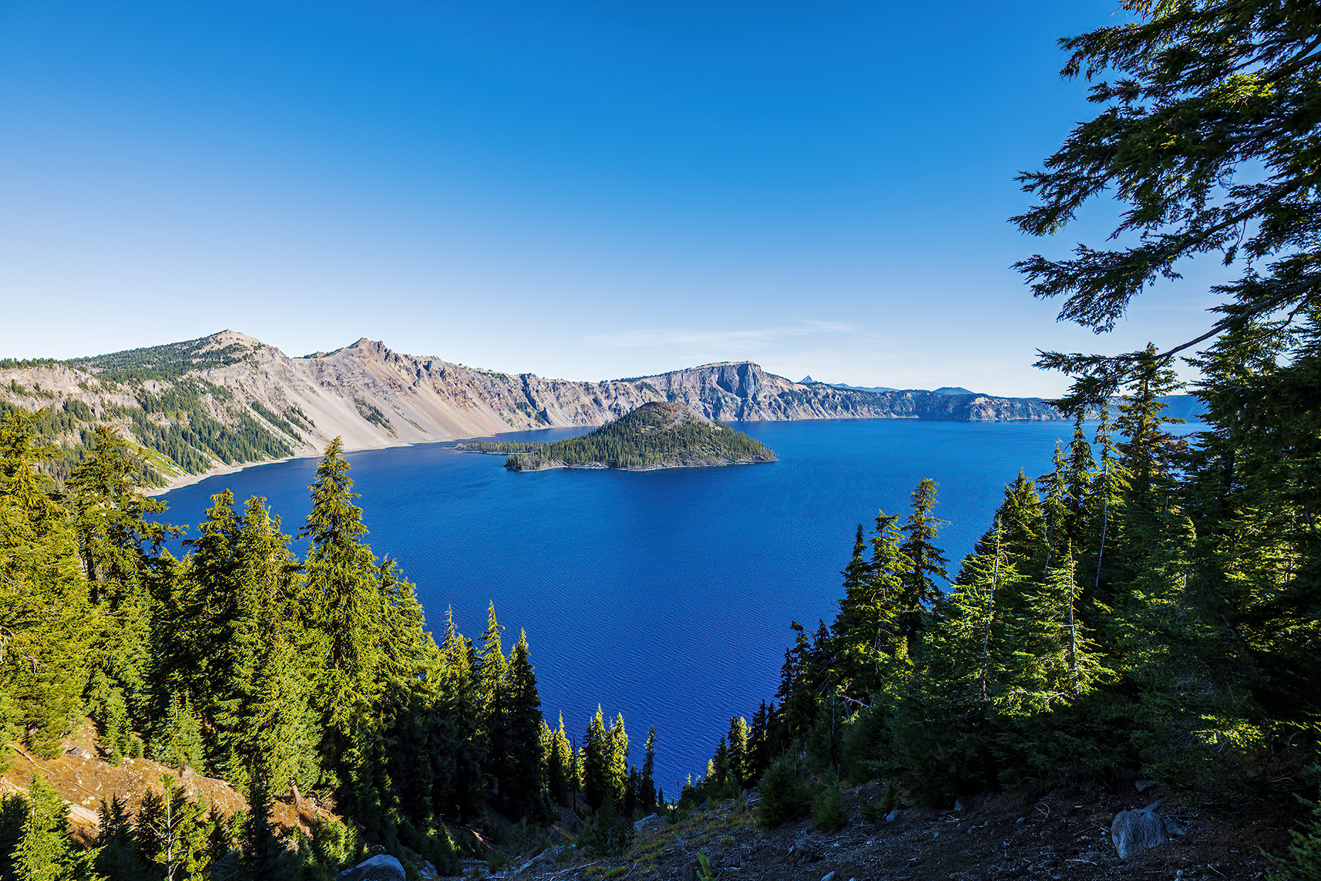 Wizard Island; Crater Lake; Crater Lake National Park; Cascade M