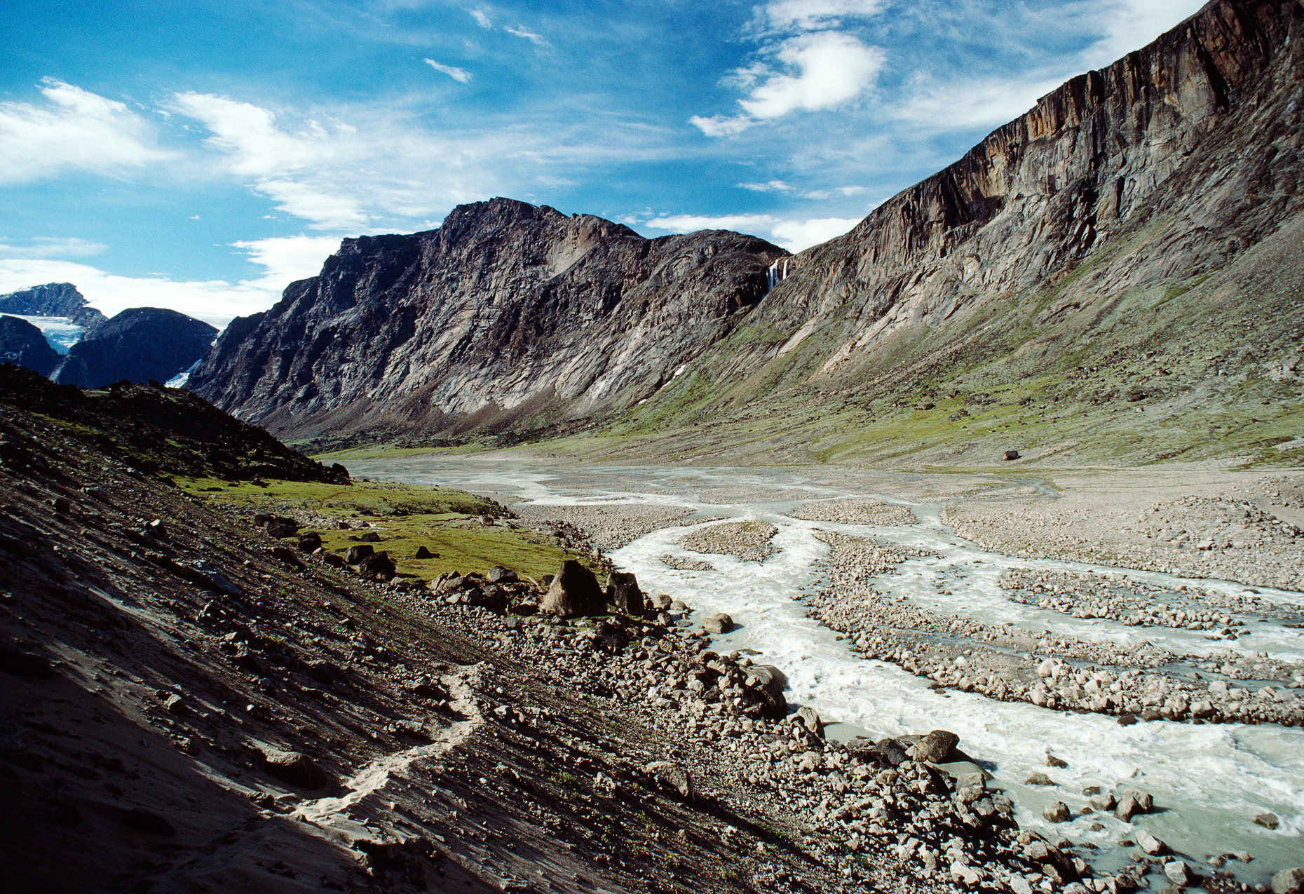Windy Pass and the Weasel River, Auyuittuq National Park, Baffin