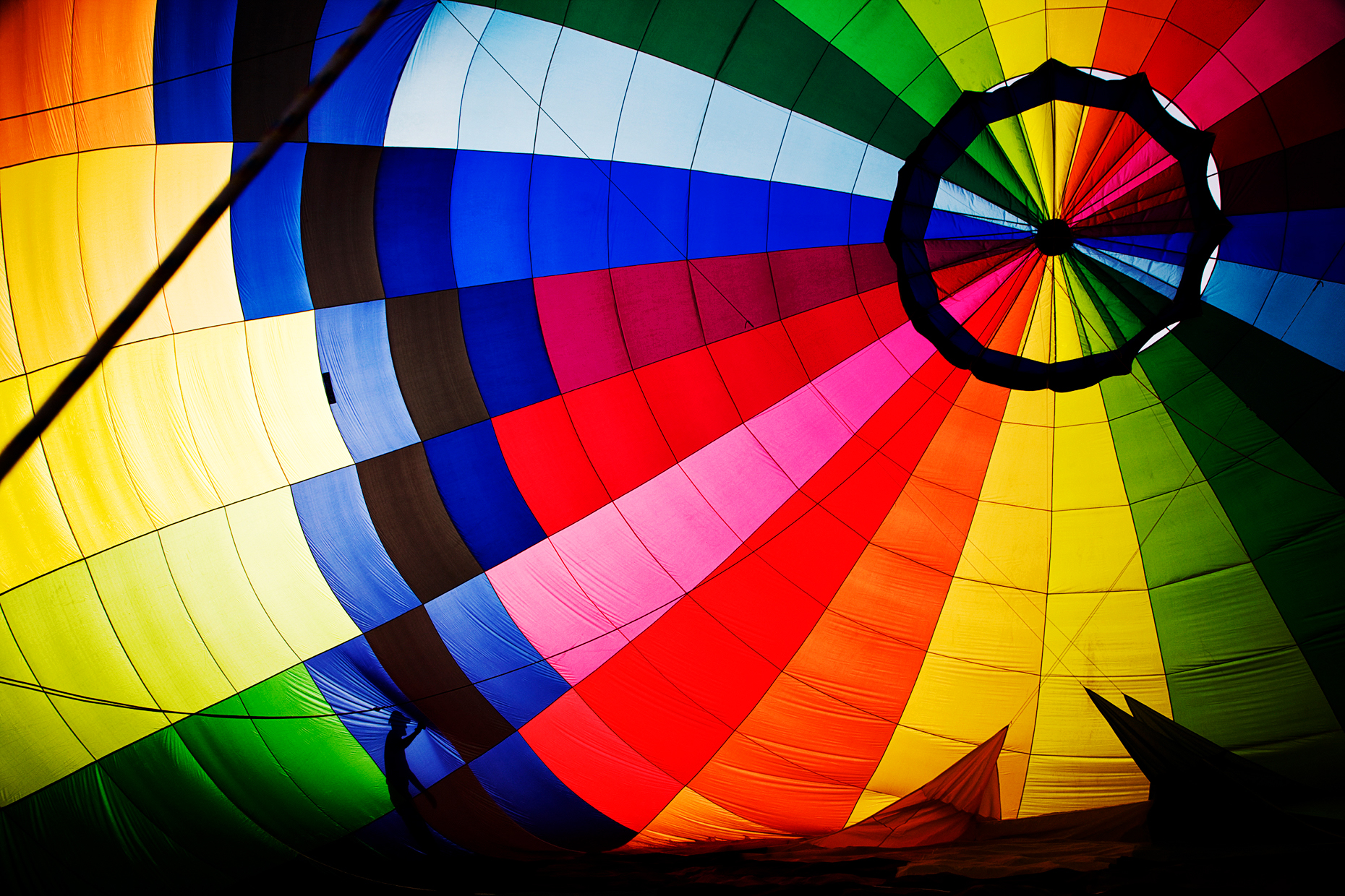 Hot air balloons at the annual Balloona Vista Festival, Buena Vista, Colorado, USA