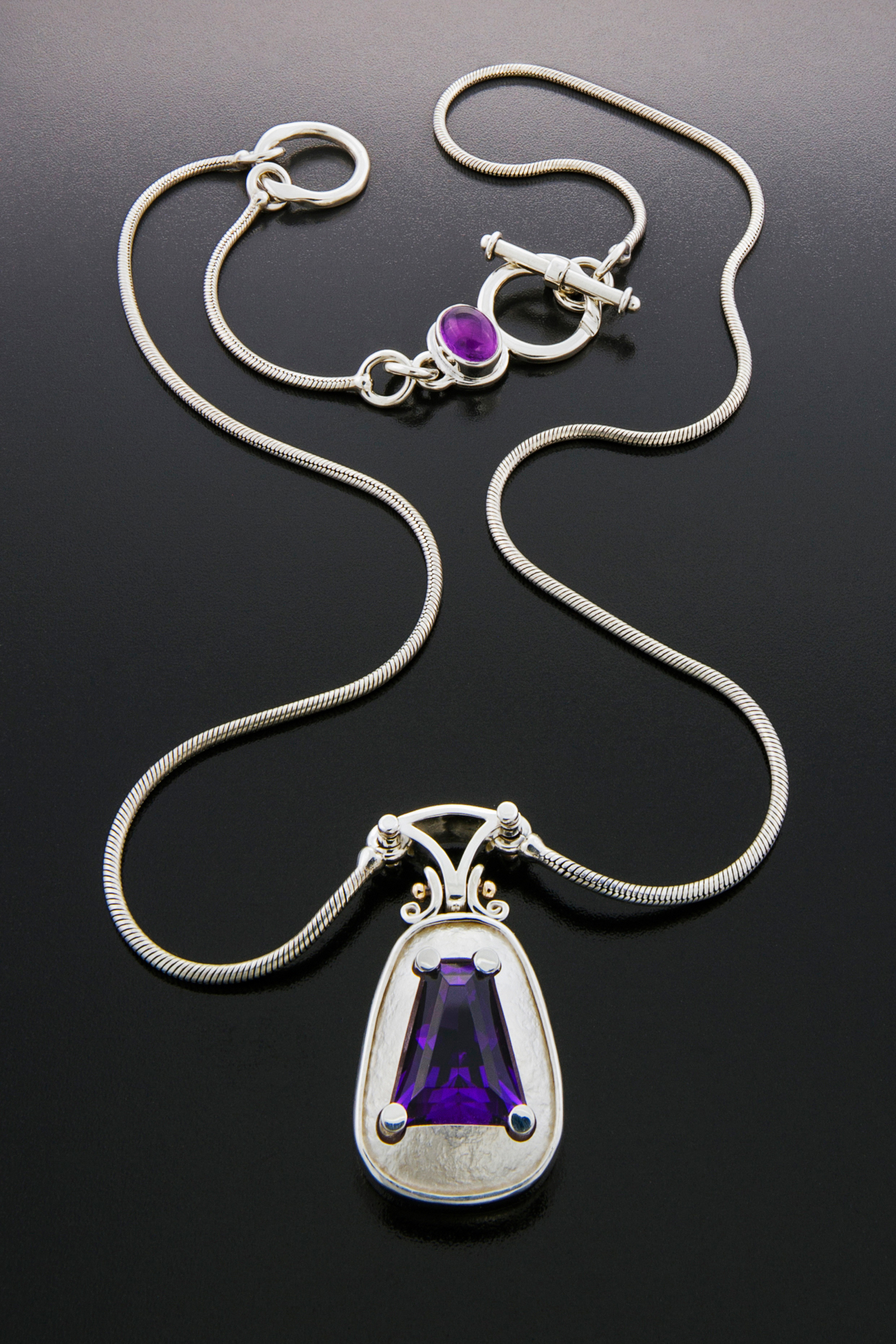 Custom necklace by craftsman, artisan and metalsmith, Todd Tychewicz